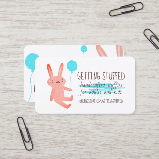 Nähen von Nähnaht handgefertigte gestopfte Tierges Visitenkarte (Vorderseite/Rückseite Beispiel)