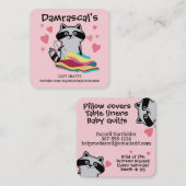 Nähen von nahtloser Quilterquilter, niedlicher Rac Quadratische Visitenkarte (Vorne/Hinten)