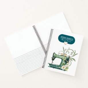 Nähen von Projekten Binder Aquamarin Blue Vintag L Notizblock