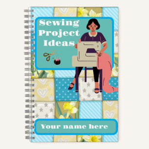Nähen von Projekten SpiralNotebook Notizblock