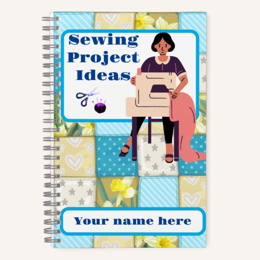 Nähen von Projekten SpiralNotebook Notizblock (Vorderseite)