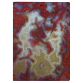 Nahen von Red Moss Agate Slab Klemmbrett (Rückseite)