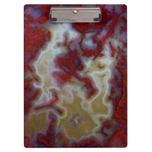 Nahen von Red Moss Agate Slab Klemmbrett (Vorderseite)