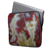 Nahen von Red Moss Agate Slab Laptopschutzhülle (Vorderseite Links)