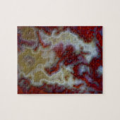 Nahen von Red Moss Agate Slab Puzzle (Horizontal)