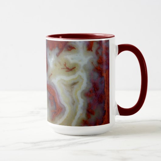 Nahen von Red Moss Agate Slab Tasse (Rechts)