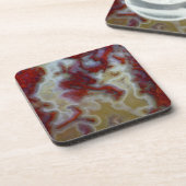 Nahen von Red Moss Agate Slab Untersetzer (Linke Seite)