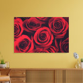 Nahen von rote Rose Blume. Leinwanddruck (Insitu (Wohnzimmer))