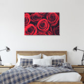 Nahen von rote Rose Blume. Leinwanddruck (Insitu (Schlafzimmer))