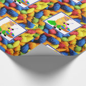 Nähen von Schaf/Garnmüttern Geburtstag Geschenkpapier (Ecke)