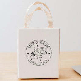 Nähen von Schmetterlingshandgefertigt mit Liebe, Gummistempel