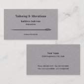 Nähen von Schneiderveränderungen, einfach Nadelgra Visitenkarte (Vorne/Hinten)