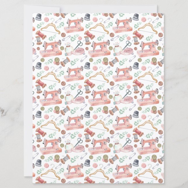 Nähen von Scrapbook-Papier (Vorderseite)