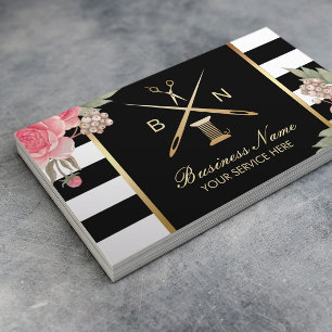 Nähen von Seamstress Thread & Nadeln Vintag Visitenkarte