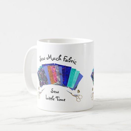 Nähen von viel Stoff Quilter Kaffeetasse (Vorderseite Links)