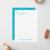 Nähen von vielen Dank Nähen Note Card Mitteilungskarte (Vorderseite/Rückseite Beispiel)