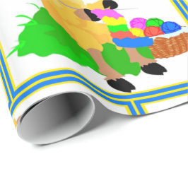 Nähen von weiblichen Schafsmüttern Geburtstag Geschenkpapier