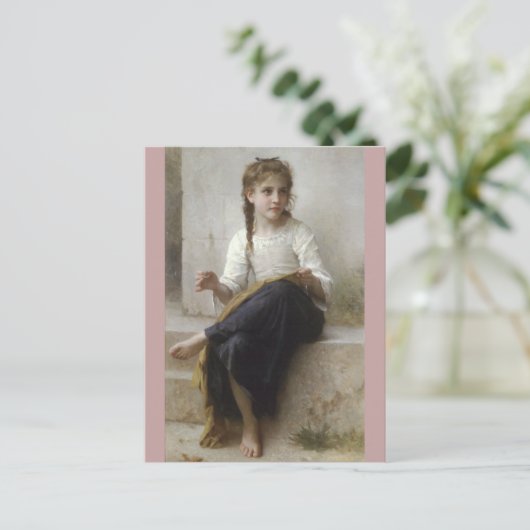 Nähen von William-Adolphe Bouguereau Postkarte (Stehend Vorderseite)