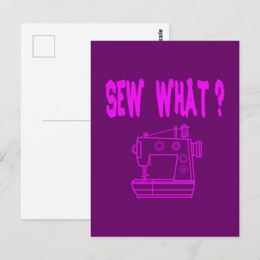 Nähen Was ? Postkarte (Vorne/Hinten)