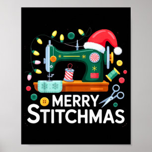 Nähen Weihnachten Xmas Quilting Frohe Mas Poster