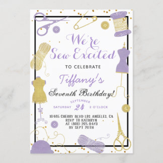 Nähen zum Geburtstag Einladung