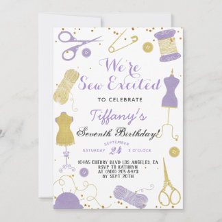 Nähen zum Geburtstag Einladung