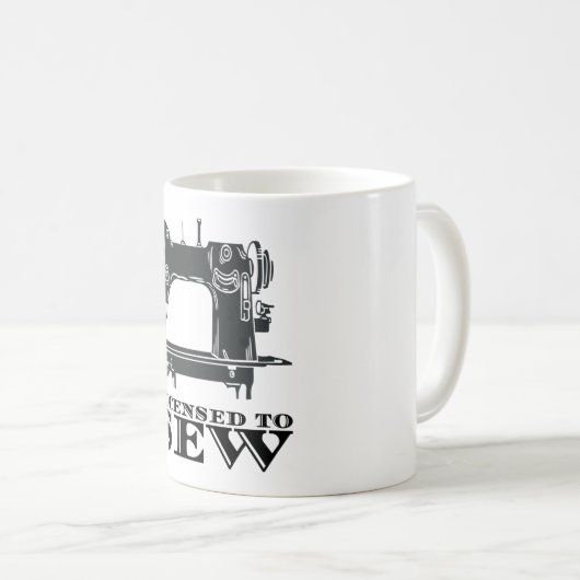 Nähen - zum Nähen lizenziert Kaffeetasse (VorderseiteRechts)