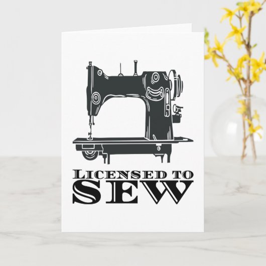 Nähen - zum Nähen lizenziert Karte (Gelbe Blume)