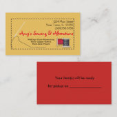 Nähende Änderungs-Visitenkarten Visitenkarte (Vorne/Hinten)