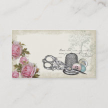 Nähende Begriffe ELFENBEIN Visitenkarte