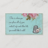 Nähende Begriffe Visitenkarte (Rückseite)