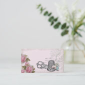 Nähende Begriffs-ROSA Visitenkarte (Stehend Vorderseite)