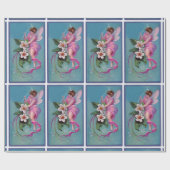 Nähende Blumen feenhaft Geschenkpapier (Flach)