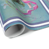 Nähende Blumen feenhaft Geschenkpapier (Rolleneckpunkt)