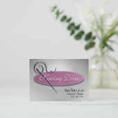 "Nähende Diva-" - Näherin, Damenschneiderin, Visitenkarte (Stehend Vorderseite)