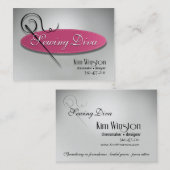 "Nähende Diva-" - Näherin, Damenschneiderin, Visitenkarte (Vorne/Hinten)