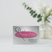 "Nähende Diva-" - Näherin, Damenschneiderin, Visitenkarte (Stehend Vorderseite)