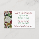 Nähende Geschäfts-Visitenkarten Visitenkarte (Vorderseite)