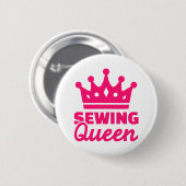 Nähende Königin Button (Vorne & Hinten)