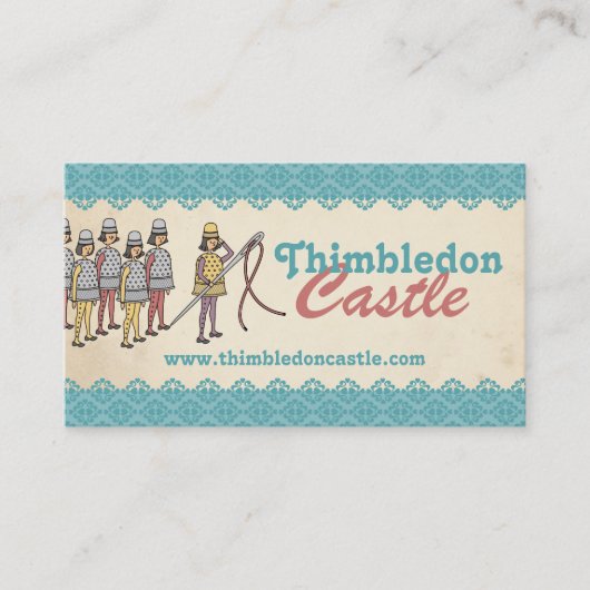 Nähende Muffenadelfadenarmee-Näherinkarte Visitenkarte (Vorderseite)