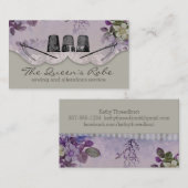 Nähende Muffestickereiblumennäherin Visitenkarte (Vorne/Hinten)