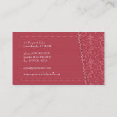 Nähende Nadel-Visitenkarte Visitenkarte (Rückseite)