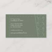 Nähende Nadel-Visitenkarte Visitenkarte (Rückseite)