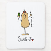 Nähende Nuss Mousepad (Vorne)