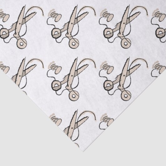 Nähende Scheren Seidenpapier (Detail)