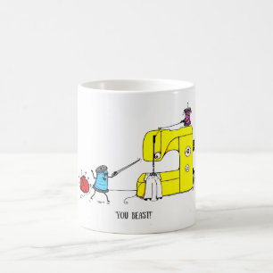 Nähende Spaß-Cartoon-Tasse Kaffeetasse
