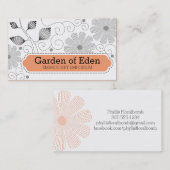 Nähende Stich-Blumen der kundenspezifischen Visitenkarte (Vorne/Hinten)