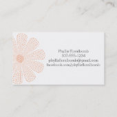 Nähende Stich-Blumen der kundenspezifischen Visitenkarte (Rückseite)