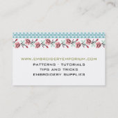 Nähende Stickerei-Blumen des Visitenkarte (Rückseite)