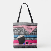 Nähende Tasche - 3D - Gewebe/Nadel/Knöpfe (Rückseite)